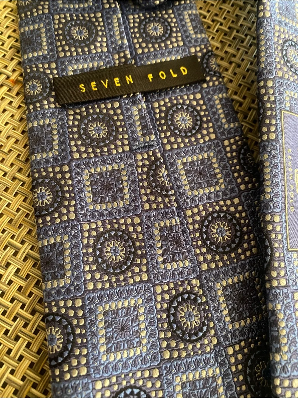 Seven Fold Designer blue  tie